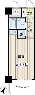 横浜市鶴見区の賃貸マンション　ライオンズマンション生麦南　３０６　間取