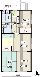 横浜市南区の賃貸マンション　カーサ上大岡　306　間取