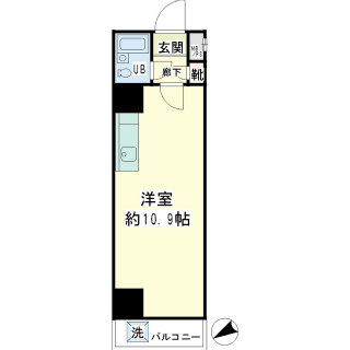 横浜市鶴見区の賃貸マンション　鶴見ダイカンプラザ　４０７号室間取