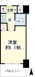 横浜市鶴見区の賃貸マンション　鶴見ハウス　間取りです