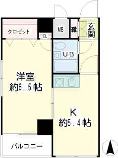 横浜市鶴見区の賃貸マンション　鶴見ハウス　間取りです