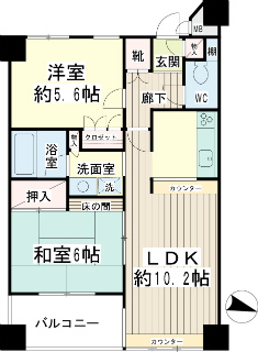 横浜市鶴見区の賃貸マンション　ニッコーハイム鶴見中央　304号室　間取