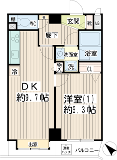 横浜市鶴見区の賃貸マンション　シーアイマンション鶴見　間取りです