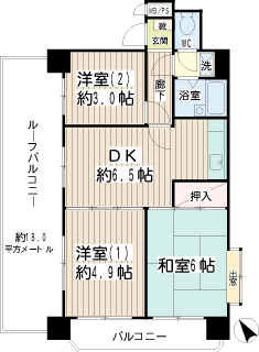 横浜市鶴見区の賃貸マンション　セザール第三矢向　間取り