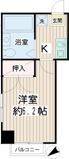 横浜市鶴見区の賃貸マンション　パークサイド中央　間取りです