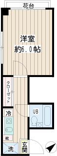 横浜市鶴見区の賃貸マンション　パークサイド中央　間取りです