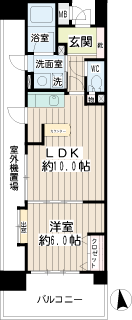 横浜市南区の賃貸マンション　リブゼ横浜サザンコート　間取りです