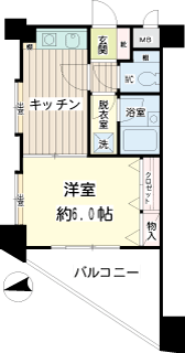 東京都大田区の賃貸マンション　ライオンズマンション蒲田南　間取りです