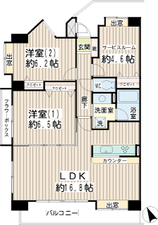 横浜駅徒歩６分の賃貸マンション　リベルテ横浜西口　間取り