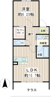 横浜市鶴見区の賃貸アパート　アジュールハイム　間取り