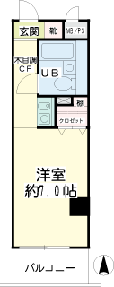 横浜市鶴見区の賃貸マンション　ライオンズマンション北寺尾　間取りです