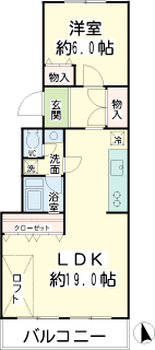 横浜市金沢区の賃貸マンション　金沢八景ハイム　間取りです