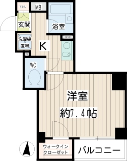 東京都墨田区の賃貸マンション　「エテルノ両国」　間取りです