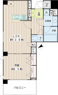 横浜市鶴見区の分譲賃貸マンション　ウィンシティ鶴見中央　間取りです