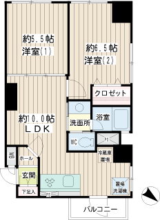 東京都目黒区の賃貸マンション　マンションＶＩＰ目黒　間取りです