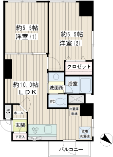 東京都目黒区の賃貸マンション　マンションＶＩＰ目黒　間取り