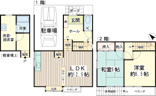 横浜市戸塚区平戸町　貸戸建　間取りです