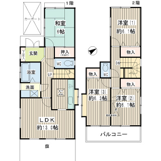 横浜市鶴見区の貸戸建　市場下町戸建　間取