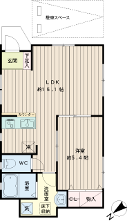 東京都江東区の賃貸アパート　ミ･カシータ　間取りです