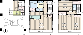 横浜市神奈川区の子安通２丁目戸建　間取りです