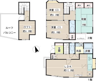 横浜市鶴見区の貸戸建　鶴見１丁目戸建Ｎ邸　間取り