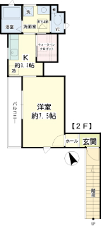横浜市鶴見区の新築賃貸アパート　アバンダンティア　２０１号室　間取り