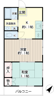 横浜市鶴見区の賃貸マンション　カーサＴ　間取りです