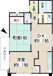 川崎市川崎区の賃貸マンション　エムズガーデン　間取りです