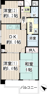 川崎市川崎区の賃貸マンション　エムズガーデン　間取り