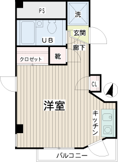 横浜市鶴見区の賃貸マンション　サンワハイツ　間取りです