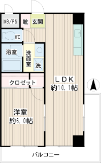 川崎市中原区の賃貸マンション　ル・パバージュ　間取