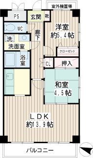 川崎市幸区の賃貸マンション　グランシャリオ　間取り