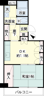 横浜市鶴見区の賃貸マンション　グリーンハイツ平安　間取り