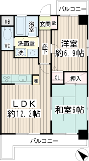 川崎市幸区の賃貸マンション　クレールみ幸　間取