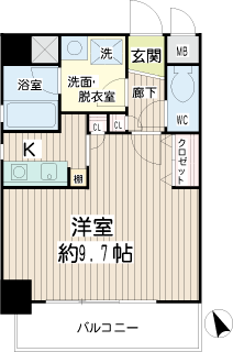 川崎市幸区の賃貸マンション　グレース新川崎　間取りです