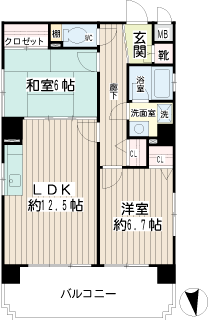 川崎市川崎区の賃貸マンション　パークサイド青木　間取りです