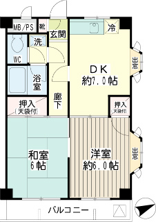 川崎市幸区の賃貸マンション　加賀見ビル　２０１号室間取