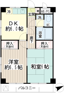 川崎市幸区の賃貸マンション　加賀見ビル　間取りです