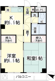 川崎市幸区の賃貸マンション　加賀見ビル　間取りです