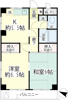 川崎市幸区の賃貸マンション　加賀見ビル　２０７号室　間取