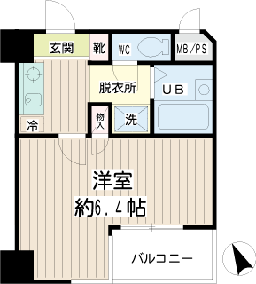 川崎市川崎区の賃貸マンション　クレール本町　間取りです