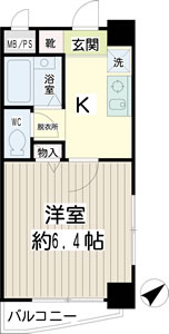 川崎区賃貸マンション　クレール本町　間取りです