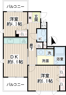 横浜市鶴見区の賃貸マンション　リバーシティ五番館　間取りです