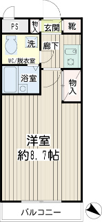 川崎市川崎区の賃貸マンション　リヴェール川崎１０２　間取