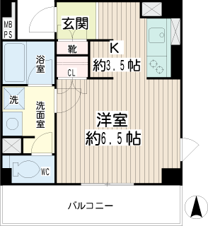 横浜市鶴見区の賃貸マンション　豊岡旭フーガ　間取りです