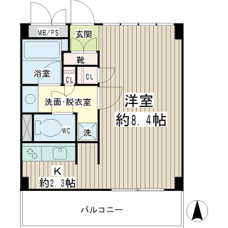 横浜市鶴見区の賃貸マンション　豊岡旭フーガ　A４０５号室　間取