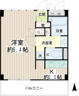 横浜市鶴見区の賃貸マンション　豊岡旭フーガ　間取りです