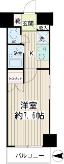 川崎市幸区の賃貸マンション　ムーンリットコート　７０１号室　間取