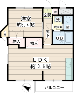 横浜市泉区の賃貸マンション　クニミ弥生台ハイツ　間取りです