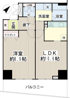 横浜市鶴見区の分譲賃貸マンション　ネオマイム鶴見中央ゼクス　間取りです　